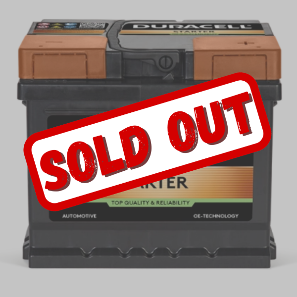 DURACELL 619DS 12v 45ah 360cca RHP Starter Car Battery