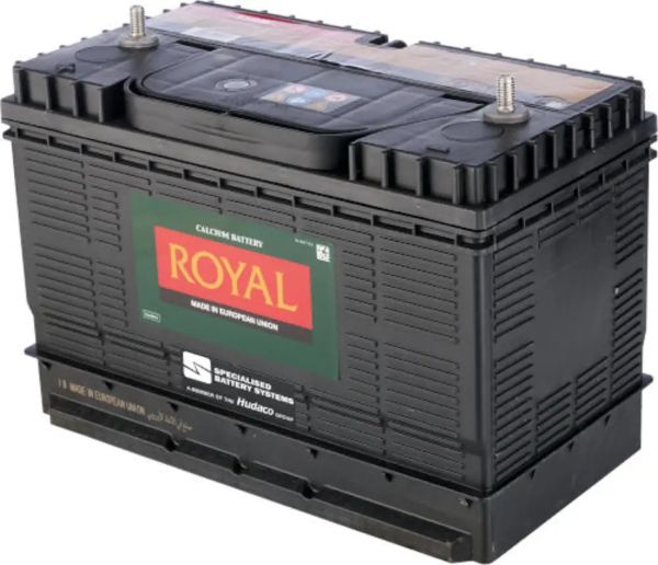 Picture of ROYAL Calcium 1150K 12v 105Ah 625cca, Semi sealed maintenance free lead acid battery.