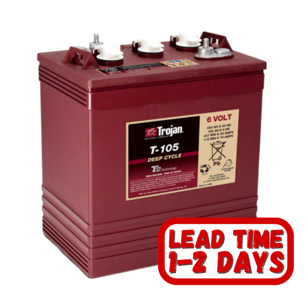 Trojan, golf battery, golf cart battery, 6v golf cart battery, 6v 225ah, 6v 225ah battery, golf battery, T105
