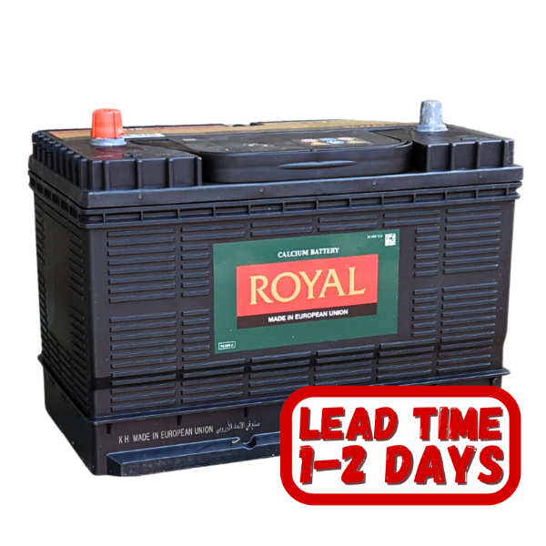 ROYAL Calcium 1111K 12v 100Ah 750cca, Semi sealed maintenance free lead acid battery.